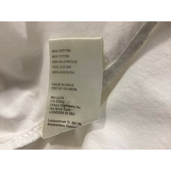 Anthropologie long-sleeved popover shirt cotton V-neck buttoned cuffs size S - Picture 5 of 6